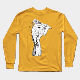 Drawing conversion of a Helmeted Guineyfowl Long Sleeve T-Shirt